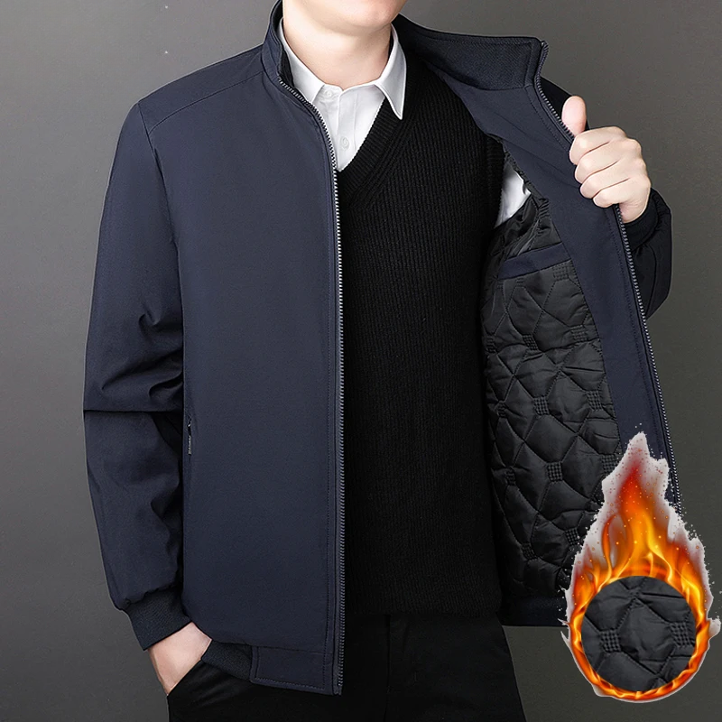 Norvion - Gewattierte Jacke Herren mit Reißverschluss und leichtem Futter für Herbst