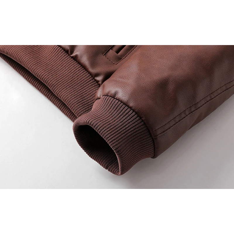 Bronvek - Lederjacke Herren mit Reißverschluss, Klassische Jacke aus Echtleder