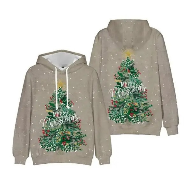 Glitzro - Weihnachtspullover für Damen, Strickpullover mit lustigem Rentier-Design