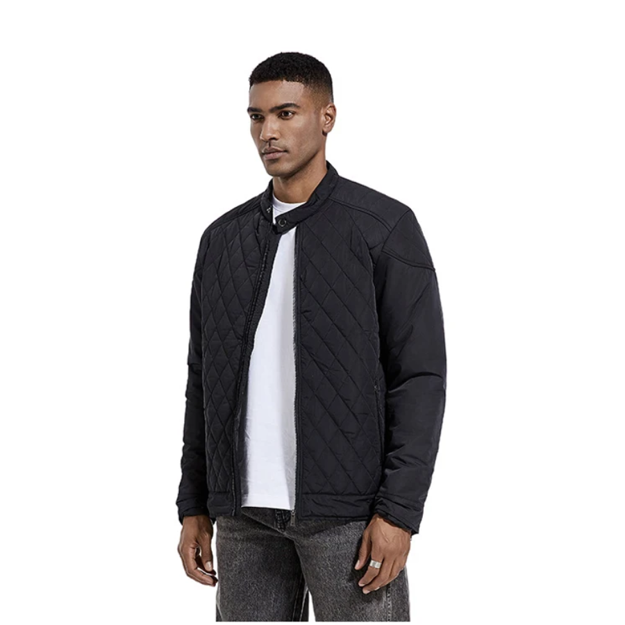 Drevant - Gewattierte Jacke Herren mit Stehkragen und Druckknopfverschluss