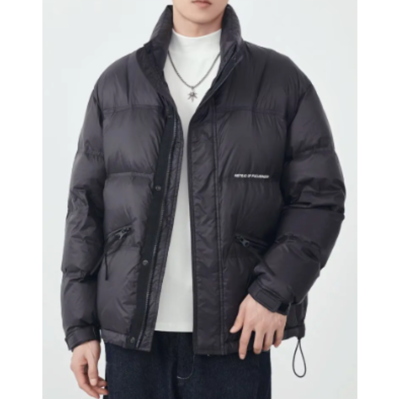 Grauarm - Daunenjacke Herren Lang Warm Gefüttert Wintermantel Mit Kapuze