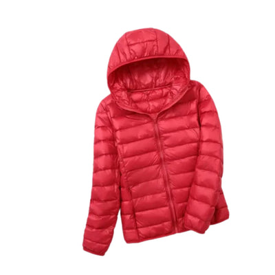 Reisefreundliche und wasserabweisende Daunenjacke für Frauen