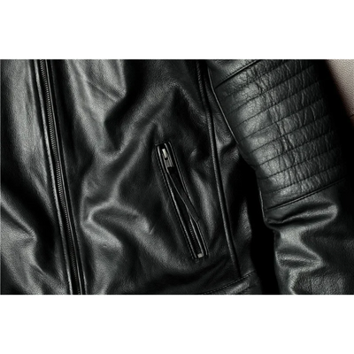 Luxhern - Lederjacke Herren mit Kapuze, Camouflage Bikerjacke