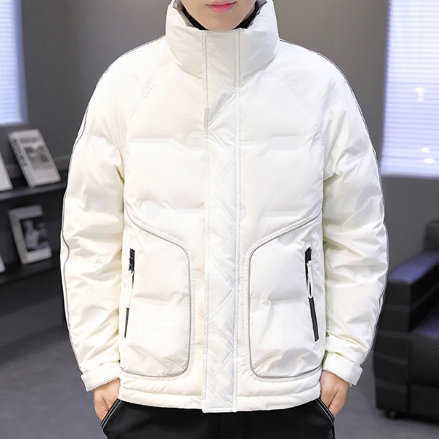 Wintexx - Daunenjacke Herren Warm Gefüttert Winddicht Mit Kapuze