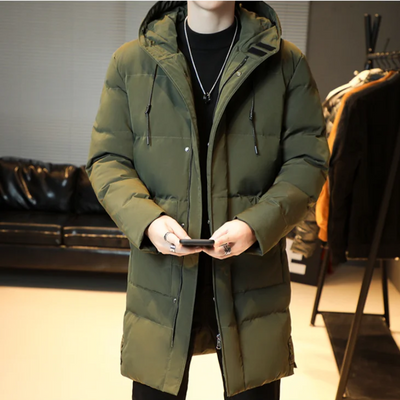 Wetterl - Langer Wintermantel Herren Wasserdicht Winddicht Mit Kapuze Gefüttert