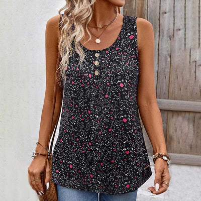 Bowen | Vintage Trägerhemd mit Blumenmuster