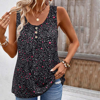 Bowen | Vintage Trägerhemd mit Blumenmuster