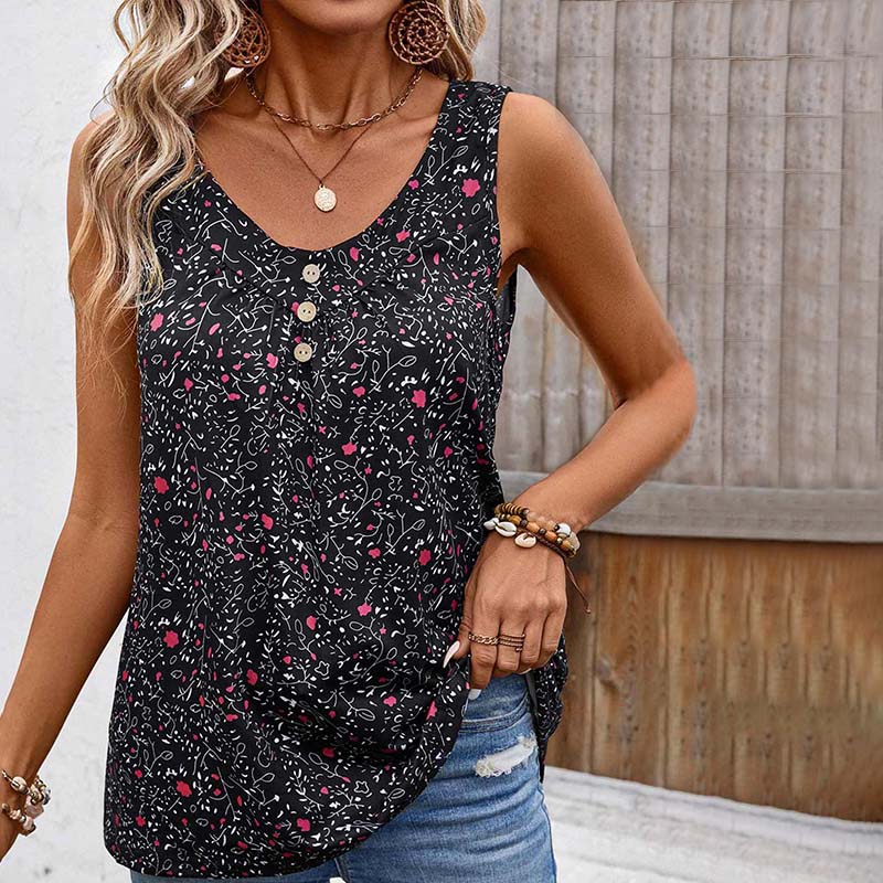 Bowen | Vintage Trägerhemd mit Blumenmuster