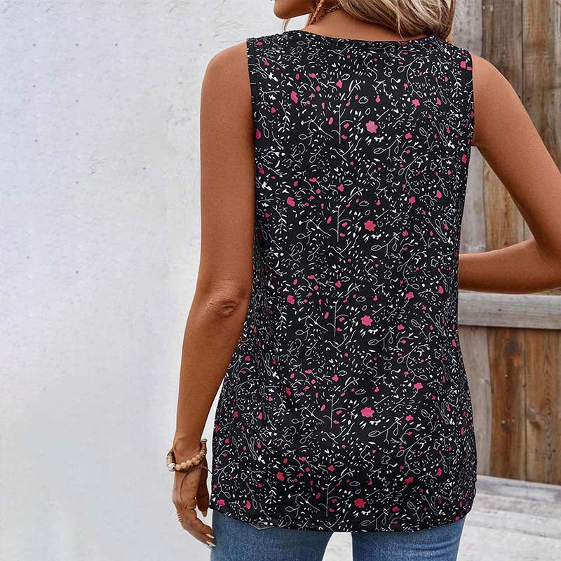 Bowen | Vintage Trägerhemd mit Blumenmuster