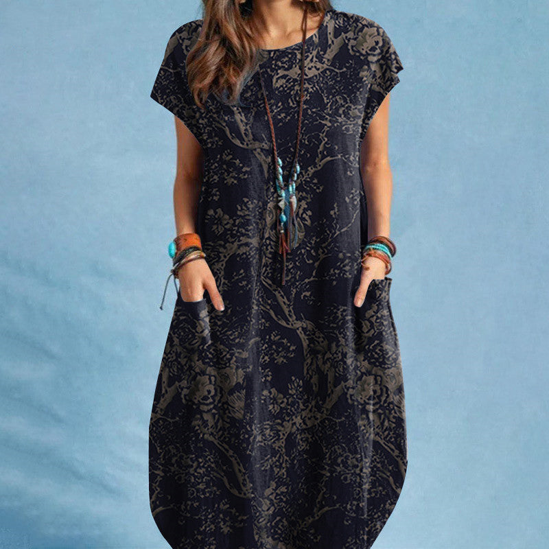 Frisches Baumwoll-Leinen Freizeitkleid für Damen – Anna