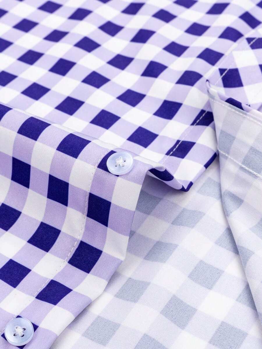 Oktoberfest Karohemd Herren – Kurzarm Trachtenhemd in Rot-Weiß