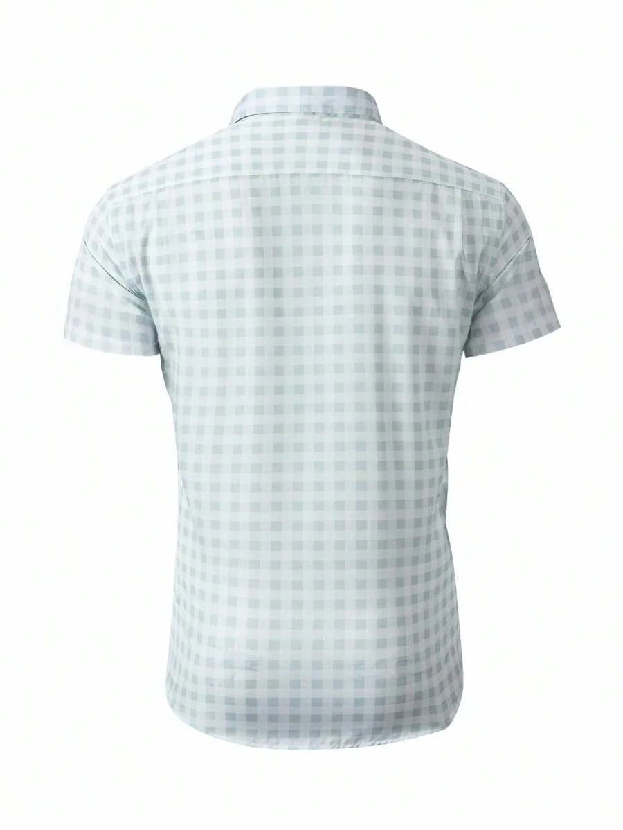 Oktoberfest Karohemd Herren – Kurzarm Trachtenhemd in Rot-Weiß