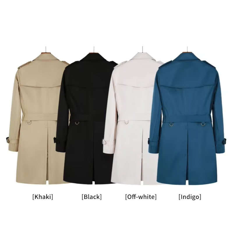 Eichenr - Wasserabweisende Mantel Jacke Herren – Klassischer Trenchcoat mit Gürtel