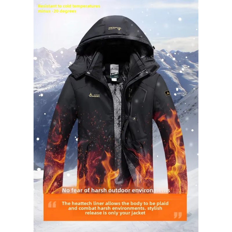 Alpwarm - Wasserdichter Wintermantel Männer – Fleece Gefüttert, Winddicht, Outdoor