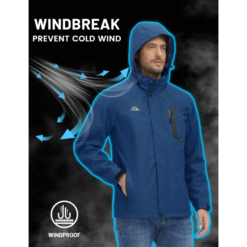 Wetgard - Wasserdichter Wintermantel Männer – Warm, Wetterfest, Mit Kapuze