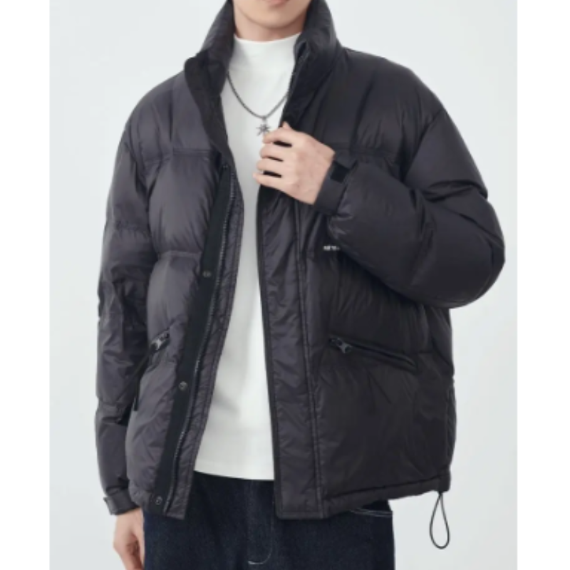 Grauarm - Daunenjacke Herren Lang Warm Gefüttert Wintermantel Mit Kapuze