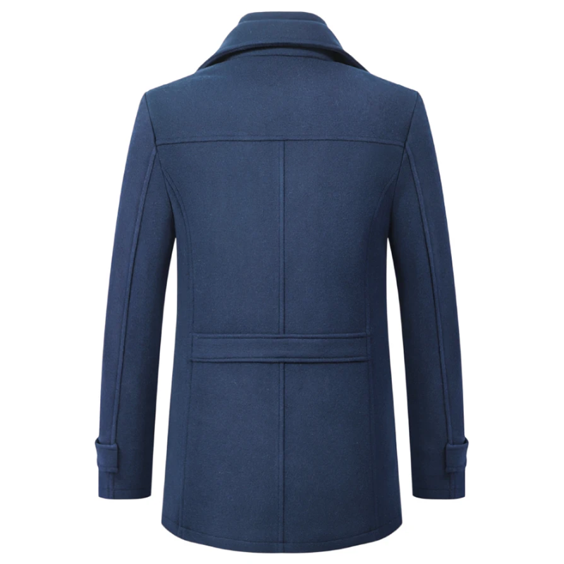 Nordalt - Langer Mantel Herren Warm Gefüttert Mit Stehkragen Winterjacke