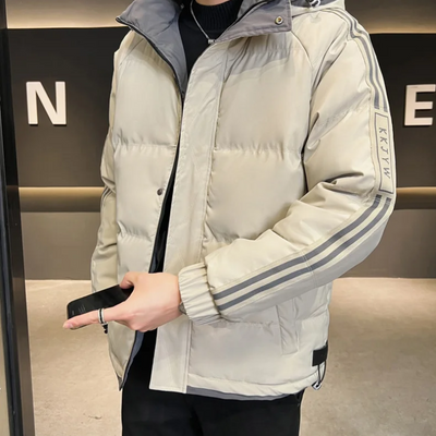 Wintrax - Langer Wintermantel Herren Daunenmantel Mit Kapuze Gefüttert