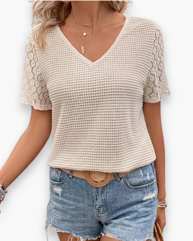 Damen Elegante Häkelbluse | Sommer Blusen