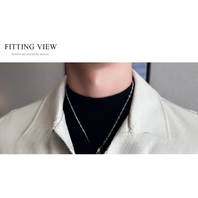 Zendolt - Lederjacke Herren mit Stehkragen, Klassische Bikerjacke aus Echtleder