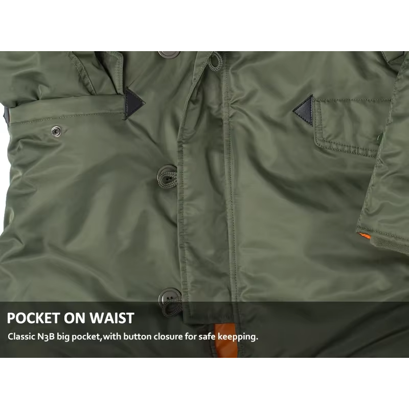 Kaltgen - Wintermantel Männer, Winddichte Jacke mit Kordelzug und Reißverschluss