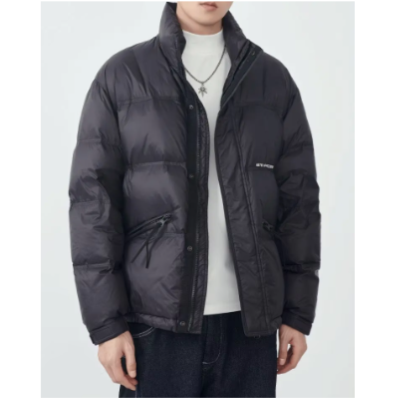 Grauarm - Daunenjacke Herren Lang Warm Gefüttert Wintermantel Mit Kapuze