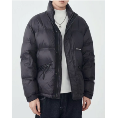 Grauarm - Daunenjacke Herren Lang Warm Gefüttert Wintermantel Mit Kapuze