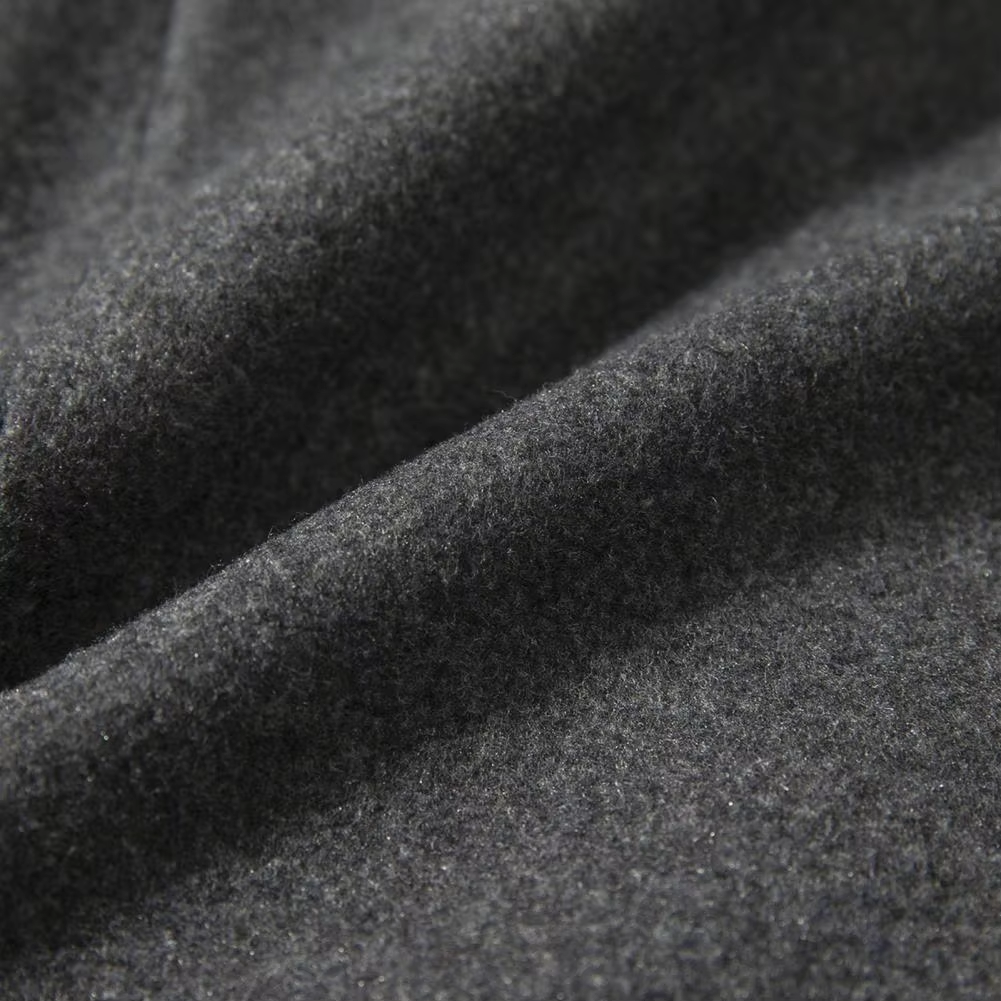 Frostex - Langer Mantel Herren Stilvoller Wollmantel Mit Revers und Brusttasche