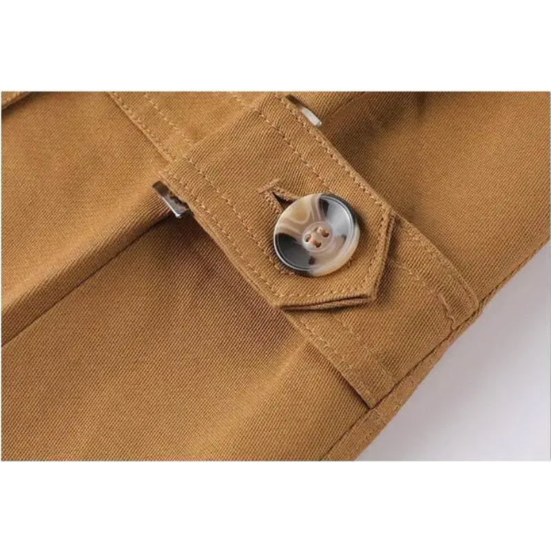 Edelwin - Langer Mantel Herren Klassischer Wollmantel Mit Revers und Knöpfen