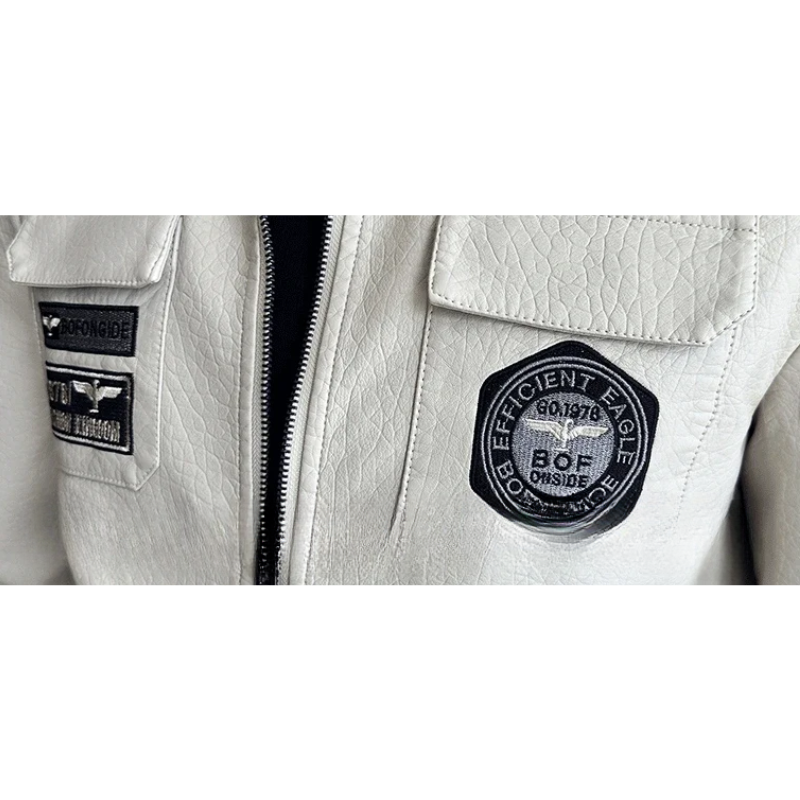 Zendolt - Lederjacke Herren mit Stehkragen, Klassische Bikerjacke aus Echtleder