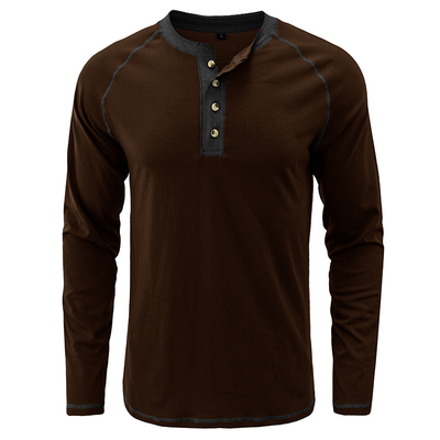 Herren Henley T-Shirt Mit Baumwollkragen – Bequem, Vielseitig Und Zeitlos Eleganter Stil