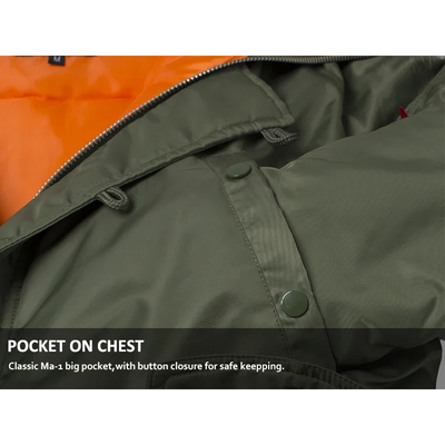 Kaltgen - Wintermantel Männer, Winddichte Jacke mit Kordelzug und Reißverschluss