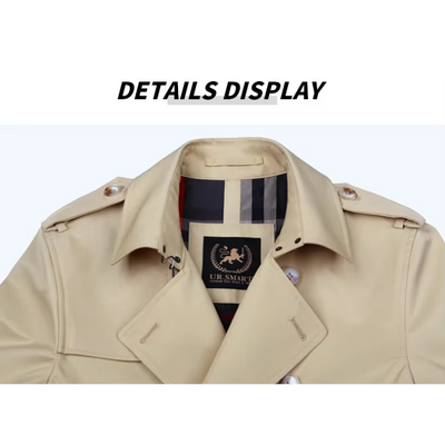 Eichenr - Wasserabweisende Mantel Jacke Herren – Klassischer Trenchcoat mit Gürtel