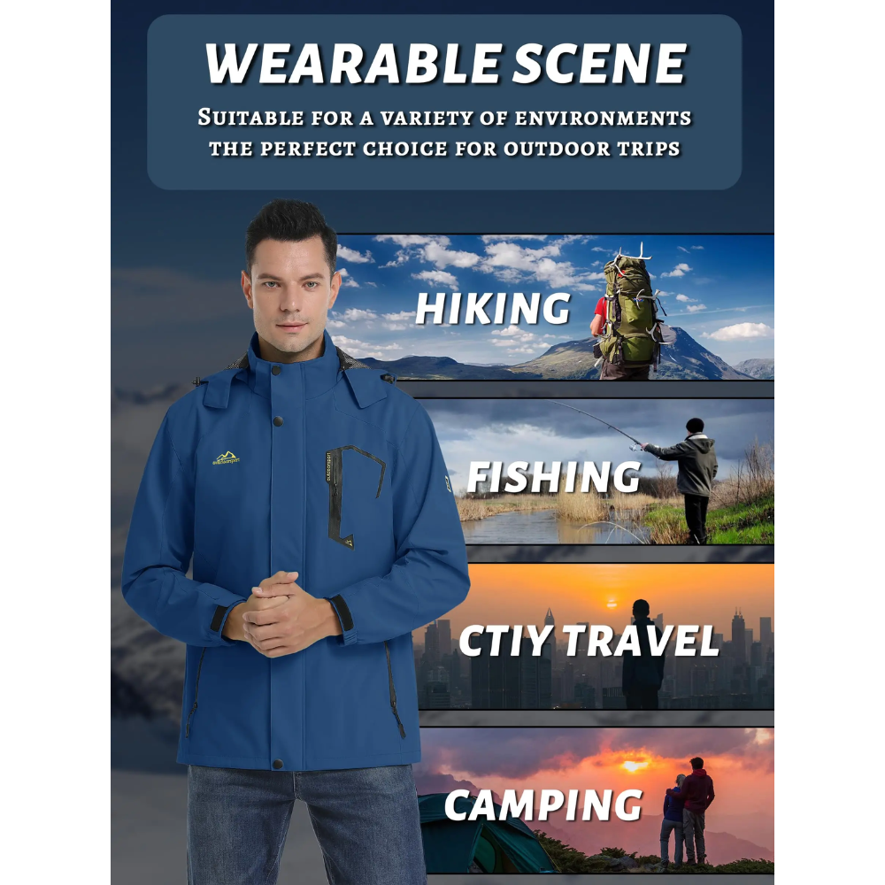 Wetgard - Wasserdichter Wintermantel Männer – Warm, Wetterfest, Mit Kapuze