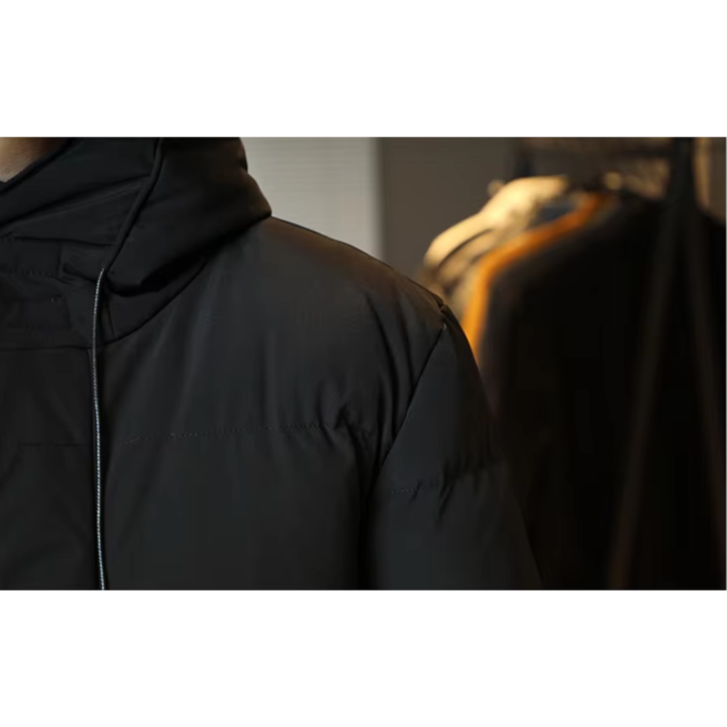 Wetterl - Langer Wintermantel Herren Wasserdicht Winddicht Mit Kapuze Gefüttert