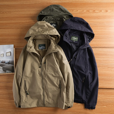 Nordwin - Wintermantel Männer, Winddichte Jacke mit Kapuze und Kunstfellbesatz