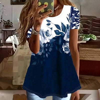 Anne| T-Shirt mit Vintage-Blumenmuster