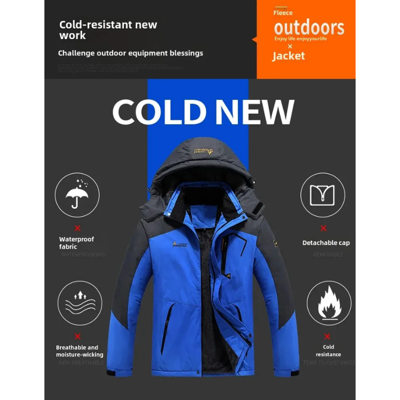 Alpwarm - Wasserdichter Wintermantel Männer – Fleece Gefüttert, Winddicht, Outdoor