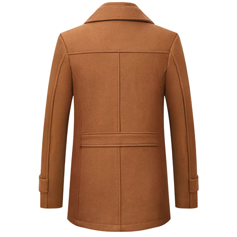 Nordalt - Langer Mantel Herren Warm Gefüttert Mit Stehkragen Winterjacke