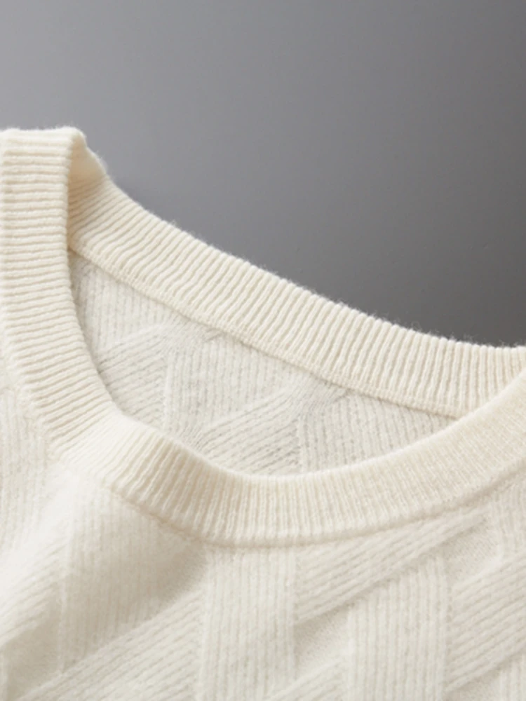 Pulwoll - Wollpullover Herren – Klassischer Strickpullover mit V-Ausschnitt