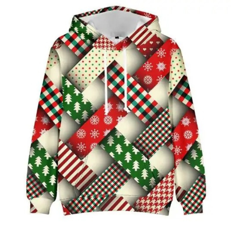 Glitzro - Weihnachtspullover für Damen, Strickpullover mit lustigem Rentier-Design