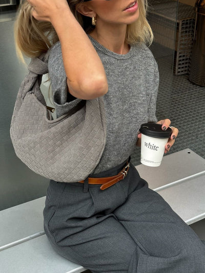 Ava Mittelgroße Wildledertasche