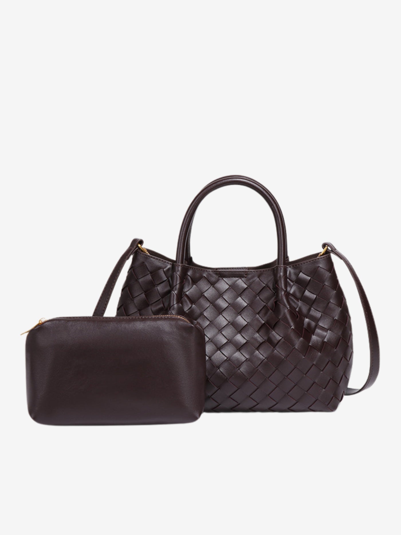 Mariana | Woven Crossbody Bag Aus Premium Veganen Leder Mit Abnehmbarer Schultertasche