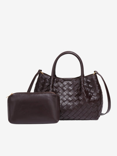 Mariana | Woven Crossbody Bag Aus Premium Veganen Leder Mit Abnehmbarer Schultertasche