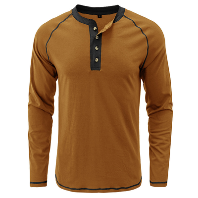 Herren Henley T-Shirt Mit Baumwollkragen – Bequem, Vielseitig Und Zeitlos Eleganter Stil