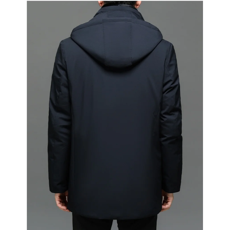 Mantrol - Langer Wintermantel Herren – Wasserabweisender Parka mit Kapuze