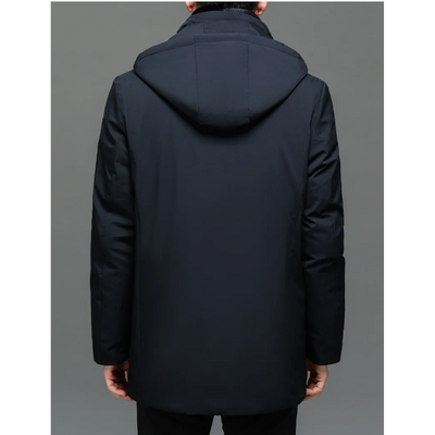 Mantrol - Langer Wintermantel Herren – Wasserabweisender Parka mit Kapuze