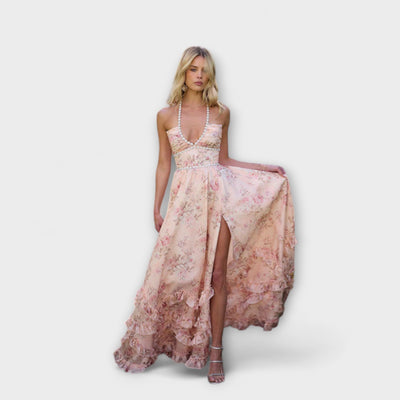 Luzie - Chic Langes Fließendes Kleid