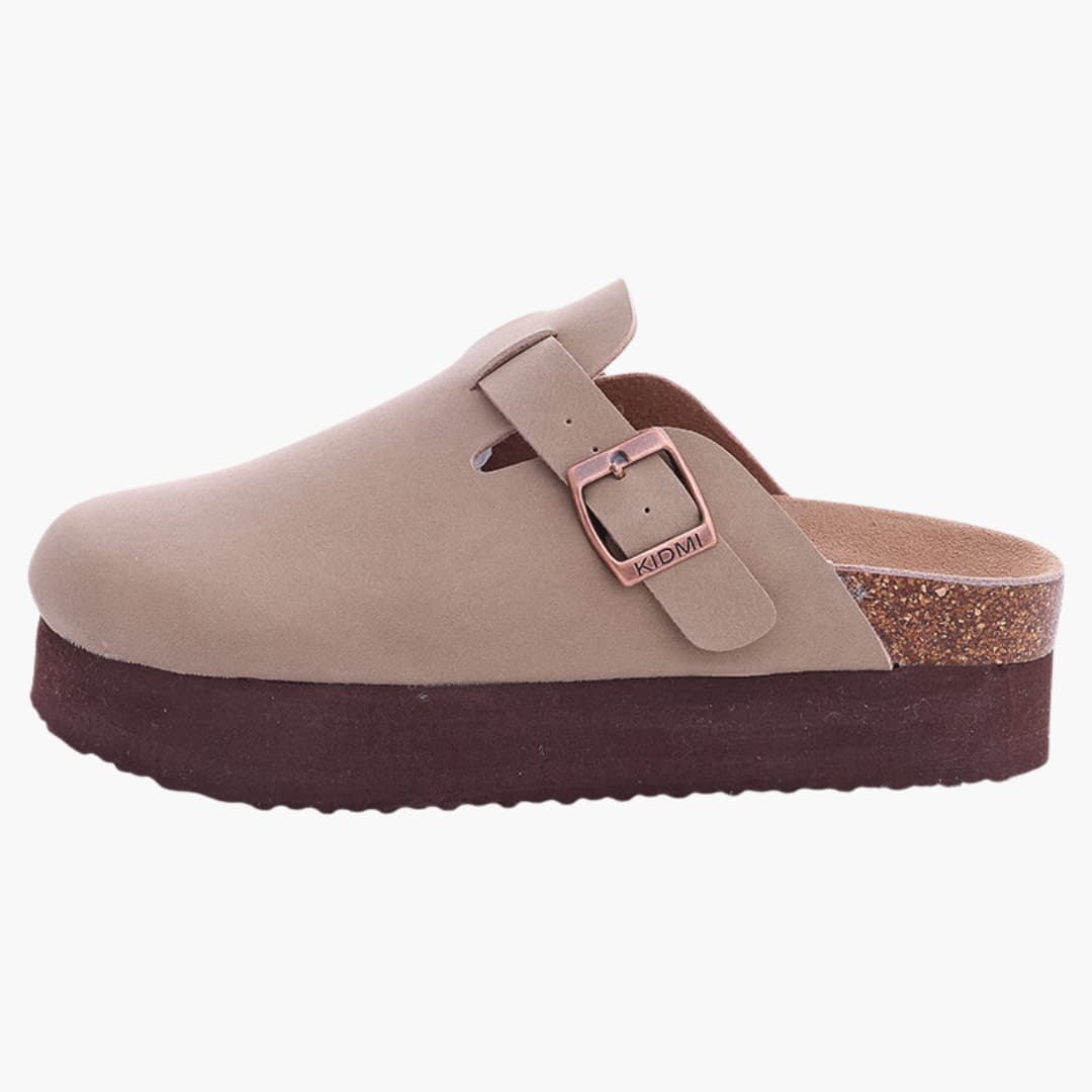 Geschlossene Clogs - Damen Komfort mit Riemen und Fußbett