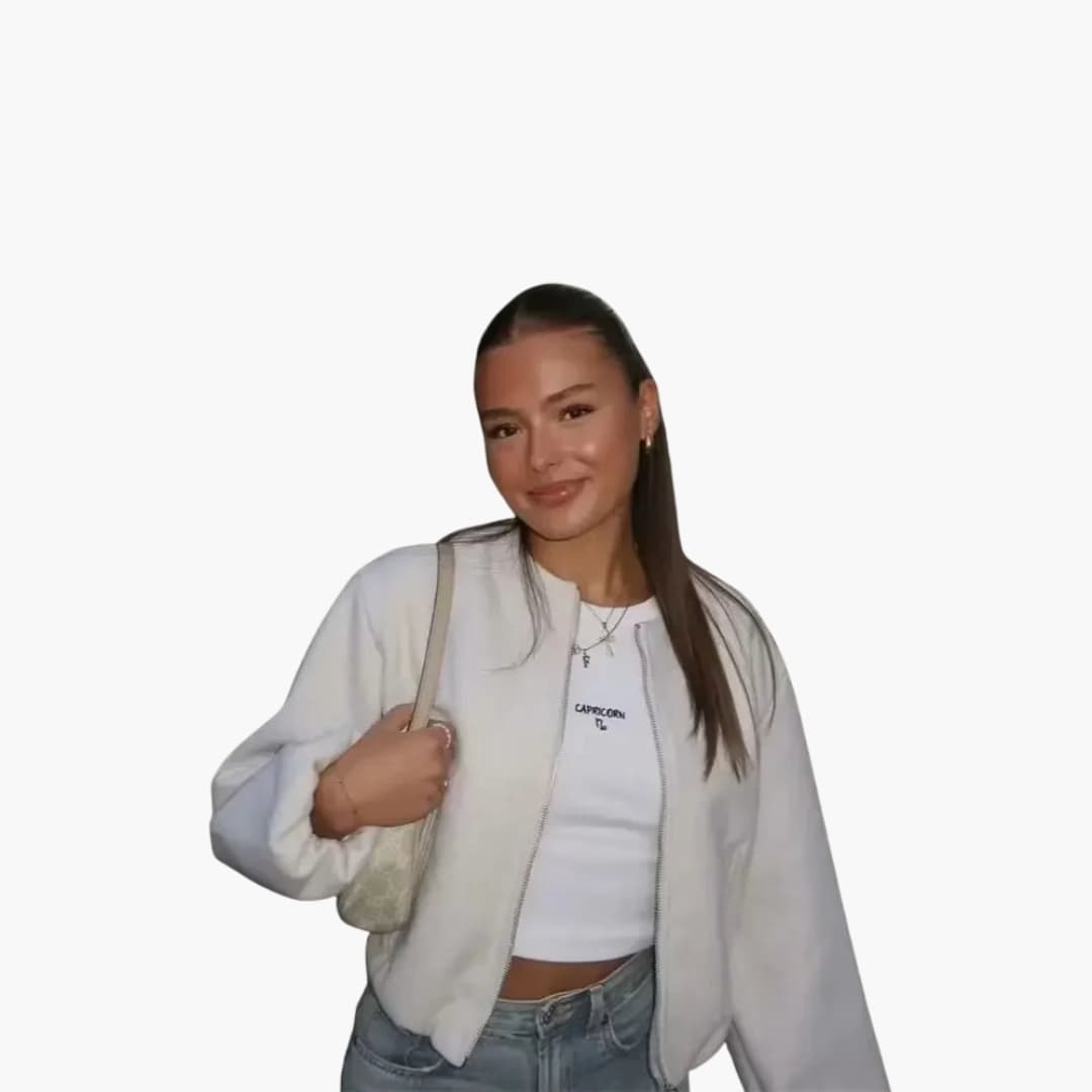 Rundhals Übergangsjacke für Damen